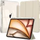 EspZanthic iPad Air 11 Tok, M3 2025, M2 2024, Air 5 2022, Air 4 2020, Beépített Ceruzatartó, Tépődésálló TPU, Átlátszó Hátlap, Háromrészes Előlap, Polar Star