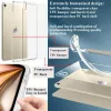 EspZanthic iPad Air 11 Tok, M3 2025, M2 2024, Air 5 2022, Air 4 2020, Beépített Ceruzatartó, Tépődésálló TPU, Átlátszó Hátlap, Háromrészes Előlap, Polar Star