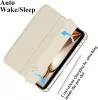 EspZanthic iPad Air 11 Tok, M3 2025, M2 2024, Air 5 2022, Air 4 2020, Beépített Ceruzatartó, Tépődésálló TPU, Átlátszó Hátlap, Háromrészes Előlap, Polar Star