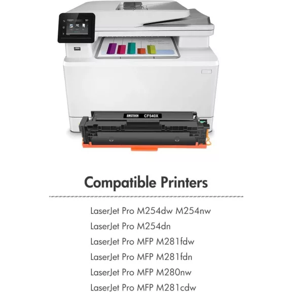 Amstech Toner Kazetta Szett, HP 203X 203A CF540X CF541X CF542X CF543X Kompatibilis, 4 Darab, Fekete Cian Sárga Magenta, XXL, A4, 3200 Oldal Fekete, 2500 Oldal Színes Amstech Toner Kazetta Szett, HP 203X 203A CF540X CF541X CF542X CF543X Kompatibilis, 4 Darab, Fekete Cian Sárga Magenta, XXL, A4, 3200 Oldal Fekete, 2500 Oldal Színes