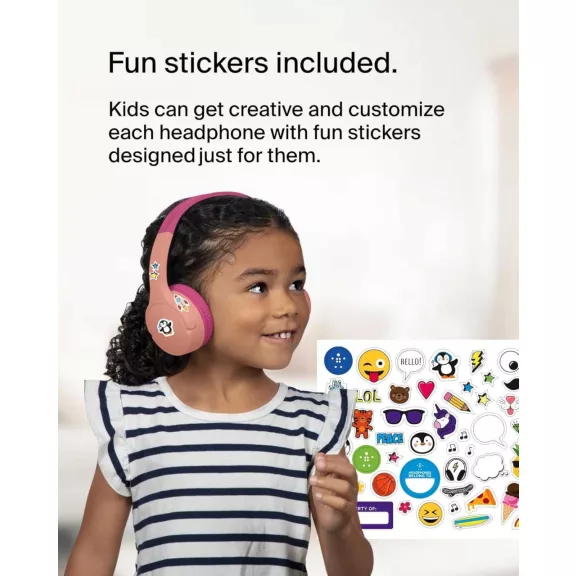 Belkin SoundForm Mini Vezetékes Gyerek Fejhallgató, Rózsaszín 85 dB Hangerőkorlát, Mikrofon, 3,5 mm Jack, USB-C, Rózsaszín Belkin SoundForm Mini Vezetékes Gyerek Fejhallgató, Rózsaszín 85 dB Hangerőkorlát, Mikrofon, 3,5 mm Jack, USB-C, Rózsaszín