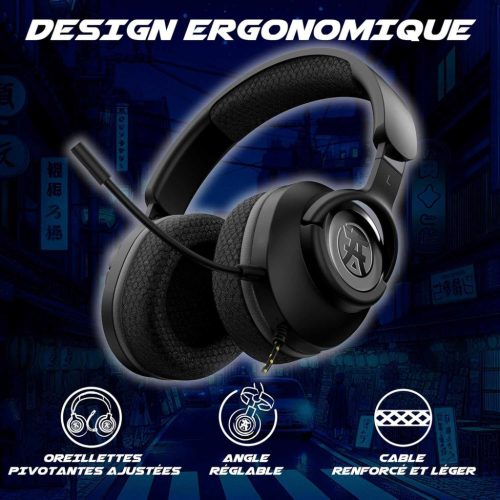 AKUMA Seinen H04 Vezetékes Gaming Fejhallgató, 50mm Sztereó Hangszóró, Zajcsökkentő Mikrofon, 3,5mm Jack, Fekete