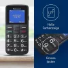 Panasonic KX-TU110EX Mobiltelefon, 4,6 Cm Színes Kijelző, Nucleus OS, 2G, Dual SIM, SOS Gomb, LED Zseblámpa, Bluetooth, USB, Fekete