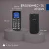 Panasonic KX-TU110EX Mobiltelefon, 4,6 Cm Színes Kijelző, Nucleus OS, 2G, Dual SIM, SOS Gomb, LED Zseblámpa, Bluetooth, USB, Fekete