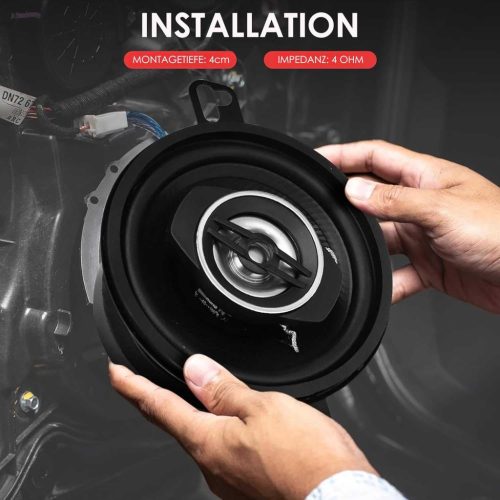 Pyle PL31BK Autós Hangszóró Pár, 2 Utas Koaxiális, 120W Max, 60W RMS, 4 Ohm, 2,5cm Neodímium Tweeter, KSV Tekercs, Surround 2.0, Fekete
