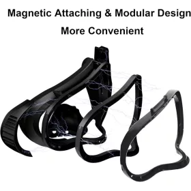   Globular Cluster F3-Q3S Mágneses Arcpárna Készlet Meta Quest 3S, Adaptív Rugalmas Keret, 3 Cserélhető Párna, Állítható Mélység, Fekete