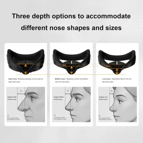 Globular Cluster F3-Q3S Mágneses Arcpárna Készlet Meta Quest 3S, Adaptív Rugalmas Keret, 3 Cserélhető Párna, Állítható Mélység, Fekete