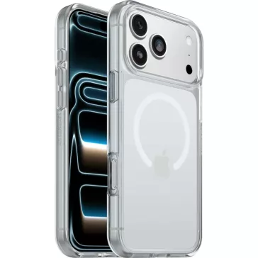   OtterBox React Series MagSafe Tok iPhone 17 Pro Max, Ütésálló, Vékony, Műanyag, Bumper, Vezeték Nélküli Töltéssel Kompatibilis, Átlátszó