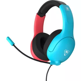   Turtle Beach Airlite Fit Over Ear Gaming Fejhallgató, Vezetékes, 40 mm Hangszóró, Kétirányú Mikrofon, Flip-To-Mute, 3,5 mm Jack, 35 Ω, Nintendo Switch, Fekete-Kék