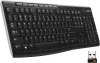 Logitech K270 Vezeték Nélküli Billentyűzet, Teljes Méret, 104 Gomb, QWERTZ, 2,4 GHz, USB Vevő, 8 Multimédia Gomb, 24 Hónap Elemélettartam, Fekete