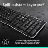 Logitech K270 Vezeték Nélküli Billentyűzet, Teljes Méret, 104 Gomb, QWERTZ, 2,4 GHz, USB Vevő, 8 Multimédia Gomb, 24 Hónap Elemélettartam, Fekete