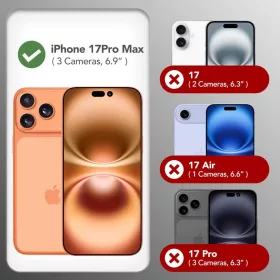   GONEZ Tok iPhone 17 Pro Max, MagSafe Kompatibilis, Folyékony Szilikon, Matt Fekete, Kijelzővédő Fólia, Kamera Lencsevédő, Porvédő Hangszóró