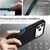 GONEZ Tok iPhone 17 Pro Max, MagSafe Kompatibilis, Folyékony Szilikon, Matt Fekete, Kijelzővédő Fólia, Kamera Lencsevédő, Porvédő Hangszóró