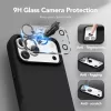 GONEZ Tok iPhone 17 Pro Max, MagSafe Kompatibilis, Folyékony Szilikon, Matt Fekete, Kijelzővédő Fólia, Kamera Lencsevédő, Porvédő Hangszóró