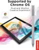 Lenovo USI Pen 2 Aktív Toll, Aluminium Ház, Chromebook Kompatibilis, AAAA Alkáli Elem, 1 Év Készenléti Idő, Szürke