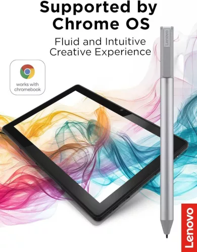Lenovo USI Pen 2 Aktív Toll, Aluminium Ház, Chromebook Kompatibilis, AAAA Alkáli Elem, 1 Év Készenléti Idő, Szürke