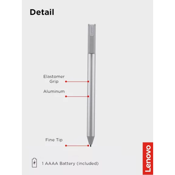 Lenovo USI Pen 2 Aktív Toll, Aluminium Ház, Chromebook Kompatibilis, AAAA Alkáli Elem, 1 Év Készenléti Idő, Szürke Lenovo USI Pen 2 Aktív Toll, Aluminium Ház, Chromebook Kompatibilis, AAAA Alkáli Elem, 1 Év Készenléti Idő, Szürke