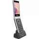 MP myPhone Tango 2 LTE Mobiltelefon, Kihajtható, 4G LTE, Dual SIM, 2 MP Kamera, microSD 64 GB, 48 MB RAM, 1700 mAh Akku, SOS Gomb, Fekete Ezüst