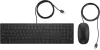 HP Pavilion 400 Bundle 4CE97AA Vezetékes Billentyűzet És Egér Szett, USB, Német QWERTZ, 3 Gomb, Görgő, 1600 dpi, Csuklótámasz, Fekete