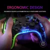Mars Gaming MGP-C Vezetékes Gamepad, Neon RGB, Átlátszó Fekete, Dual Haptic Vibration, 20 Gomb, Analóg Joystick, USB-A USB-C, 2 m Kábel, PC, Switch, PS3, Android