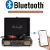 Retrolife INDIVIDUAL Hordozható Lemezjátszó, 3 Sebesség 33/45/78 RPM, Bluetooth, Szíjhajtás, Beépített Sztereó Hangszóró, RCA Kimenet, AUX, Fejhallgató, Fekete