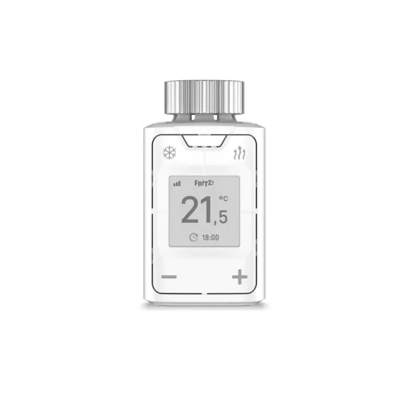 AVM FRITZ! DECT 302 Intelligens Termosztát, Programozható, Okos Otthon Fűtés, DECT ULE, App Vezérlés, Grafikus Kijelző, Fehér