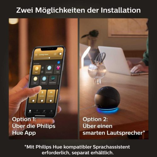 Philips Hue White E27 LED izzó, 9 W, 806 lm, Meleg Fehér, Dimmelhető, Smart Light, Voice Control, App Control, Energy Star, Műanyag