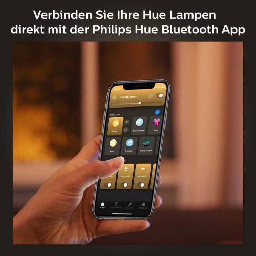 Philips Hue White E27 LED izzó, 9 W, 806 lm, Meleg Fehér, Dimmelhető, Smart Light, Voice Control, App Control, Energy Star, Műanyag