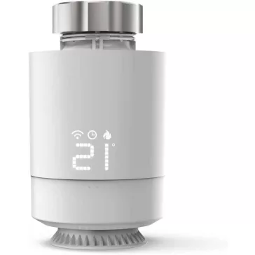   Hama 176592 Okos Radiátor Termosztát, Wi-Fi, Zigbee, Programozható, LED Kijelző, App Vezérlés, Érzékelés Ablaknyitás, Fagyvédelem, Fehér