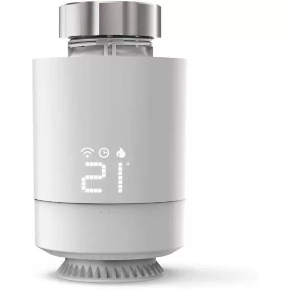 Hama 176592 Okos Radiátor Termosztát, Wi-Fi, Zigbee, Programozható, LED Kijelző, App Vezérlés, Érzékelés Ablaknyitás, Fagyvédelem, Fehér