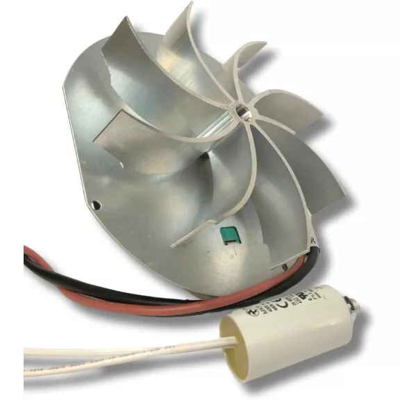 Fandis VFC2C23 Füstelszívó Ventilátor ECOFIT 2RECA3 Motorral, Pelletkályha, 140/170 m³/h, 2700/3015 1/min, 23/27 W, Hall Szenzor, 150 mm Lapát, 31 mm Magasság