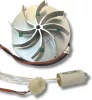 Fandis VFC2C23 Füstelszívó Ventilátor ECOFIT 2RECA3 Motorral, Pelletkályha, 140/170 m³/h, 2700/3015 1/min, 23/27 W, Hall Szenzor, 150 mm Lapát, 31 mm Magasság