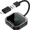 TERUNSOUl BY969N Carplay Wireless Adapter, Vezetékes CarPlay Átalakítás Vezeték Nélküli CarPlay, iPhone iOS 10+, USB Type A, USB Type C, Fekete