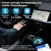 TERUNSOUl BY969N Carplay Wireless Adapter, Vezetékes CarPlay Átalakítás Vezeték Nélküli CarPlay, iPhone iOS 10+, USB Type A, USB Type C, Fekete