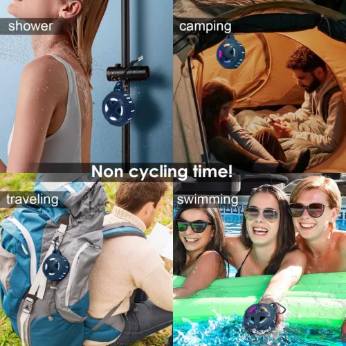 XLEADER X8BLPRO Bluetooth Hangszóró Kerékpárra És Rollerre, 8W, Sztereó, IPX7 Vízálló, Kormánybilincs, 2000mAh Akkumulátor, RGB LED Fény, Beépített Mikrofon, Kék