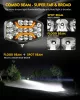 CO LIGHT 958V-WY-SL LED Munkalámpa, 75W, 15000 lm, 6500K, Amber DRL, Fehér Főfény, Kombinált Fény, IP68, 12V, 24V, Konzolos Rögzítés, Állítható Irány