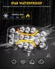 CO LIGHT 958V-WY-SL LED Munkalámpa, 75W, 15000 lm, 6500K, Amber DRL, Fehér Főfény, Kombinált Fény, IP68, 12V, 24V, Konzolos Rögzítés, Állítható Irány
