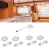 Sxstar 4 darabos LED szekrény alatti világító készlet, 12V belső LED tető spotlámpa