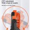 X3 Kültéri Hordozható Ventilátor USB Töltéssel és LED Éjszakai Lámpával (Narancssárga)