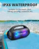 Tronsmart Bang SE Kültéri Bluetooth Hangszóró, 40 W, Sztereó, Bluetooth 5.3, 24 Óra Üzemidő, IPX6 Vízálló, LED Fény, Vállpánt