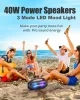 Tronsmart Bang SE Kültéri Bluetooth Hangszóró, 40 W, Sztereó, Bluetooth 5.3, 24 Óra Üzemidő, IPX6 Vízálló, LED Fény, Vállpánt