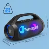 Tronsmart Bang SE Kültéri Bluetooth Hangszóró, 40 W, Sztereó, Bluetooth 5.3, 24 Óra Üzemidő, IPX6 Vízálló, LED Fény, Vállpánt