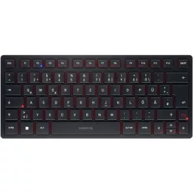   Cherry KW 9200 MINI JG-925 Kompakt Vezeték Nélküli Billentyűzet, Bluetooth 5.0, 2,4 GHz, USB-C Kábel, AES-128 Titkosítás, CHERRY SX Mechanika, Fekete
