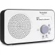 TechniSat Viola 2 Hordozható Rádió, DAB+, FM RDS, Internet Radio, LCD Kijelző, Automatikus Állomáskeresés, Elektronikus Hangerőszabályzás, Fejhallgató Kimenet, Fehér/Fekete