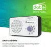 TechniSat Viola 2 Hordozható Rádió, DAB+, FM RDS, Internet Radio, LCD Kijelző, Automatikus Állomáskeresés, Elektronikus Hangerőszabályzás, Fejhallgató Kimenet, Fehér/Fekete