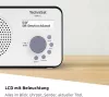 TechniSat Viola 2 Hordozható Rádió, DAB+, FM RDS, Internet Radio, LCD Kijelző, Automatikus Állomáskeresés, Elektronikus Hangerőszabályzás, Fejhallgató Kimenet, Fehér/Fekete