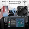 Vinmooog Vezeték Nélküli CarPlay Adapter, iPhone, Vezetékes CarPlay Átalakítás Vezeték Nélkülire, Bluetooth, 5 GHz WiFi, USB, USB–USB-C Adapter, Fekete