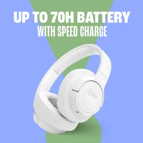 JBL Tune 770NC Vezeték Nélküli Fejhallgató, Over Ear, Bluetooth 5.3, Adaptive Noise Cancelling, JBL Pure Bass, 70 Óra Üzemidő, Fekete