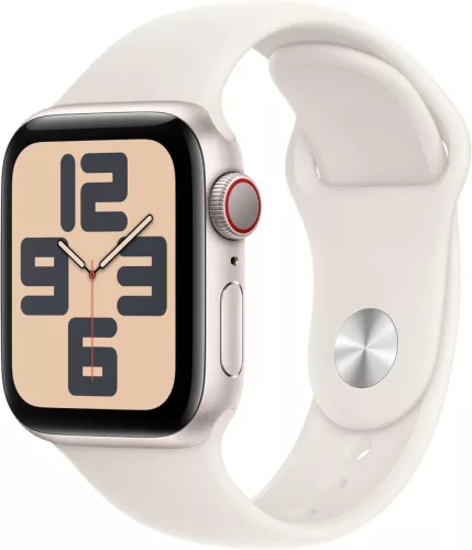 Apple Watch Sport Szíj, Fluoroelasztomer Anyag, Puha Bőrbarát, Innovatív Zár, 40 Mm, Polar Star, S/M
