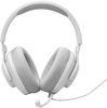 JBL Quantum 100M2 Vezetékes Gaming Fejhallgató, Over Ear, JBL QuantumSOUND, 3,5 mm Jack, 32 Ohm, Levehető Mikrofon, Némítás, Memóriahab Párna, Fehér